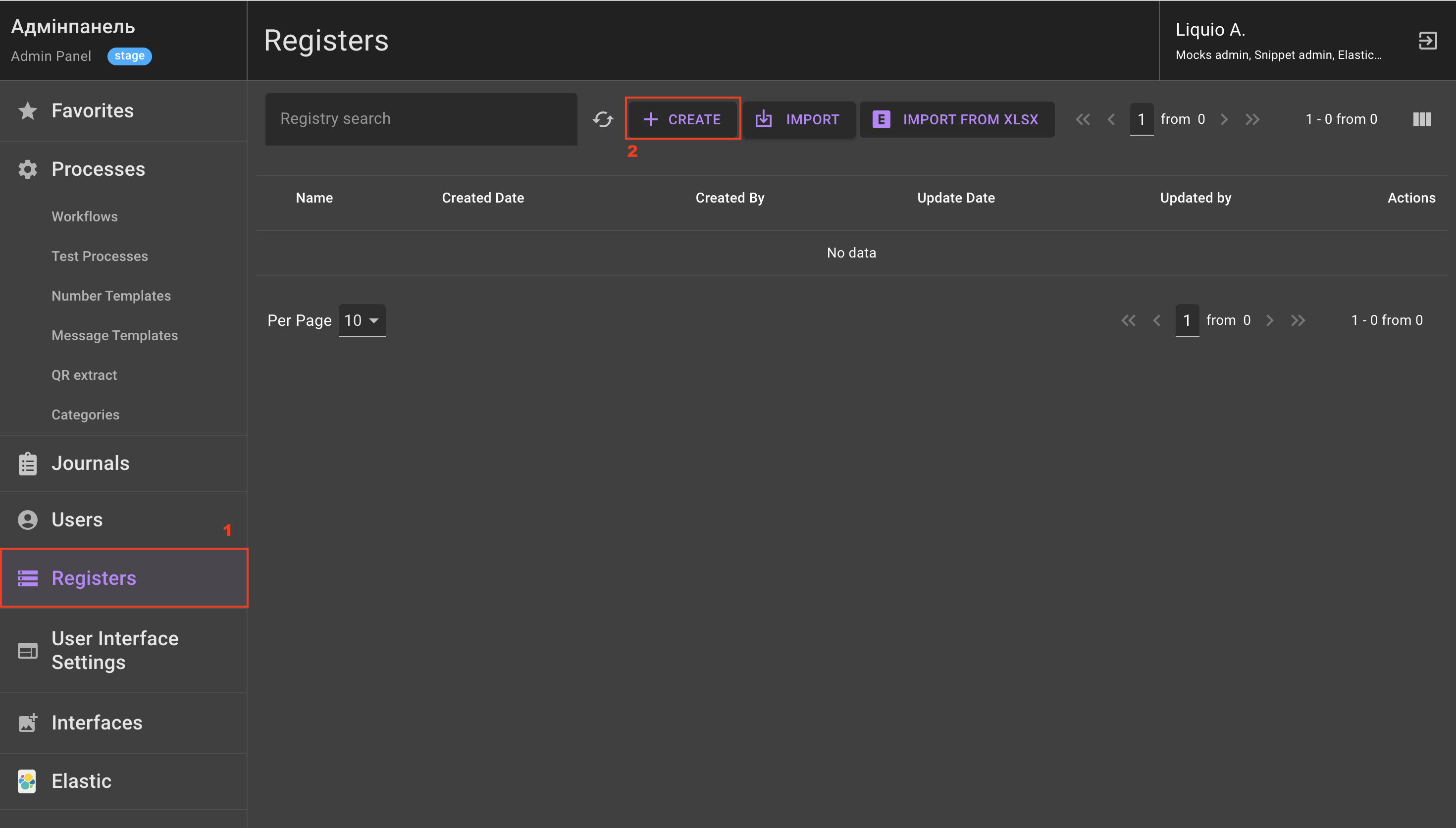 How to create a register?