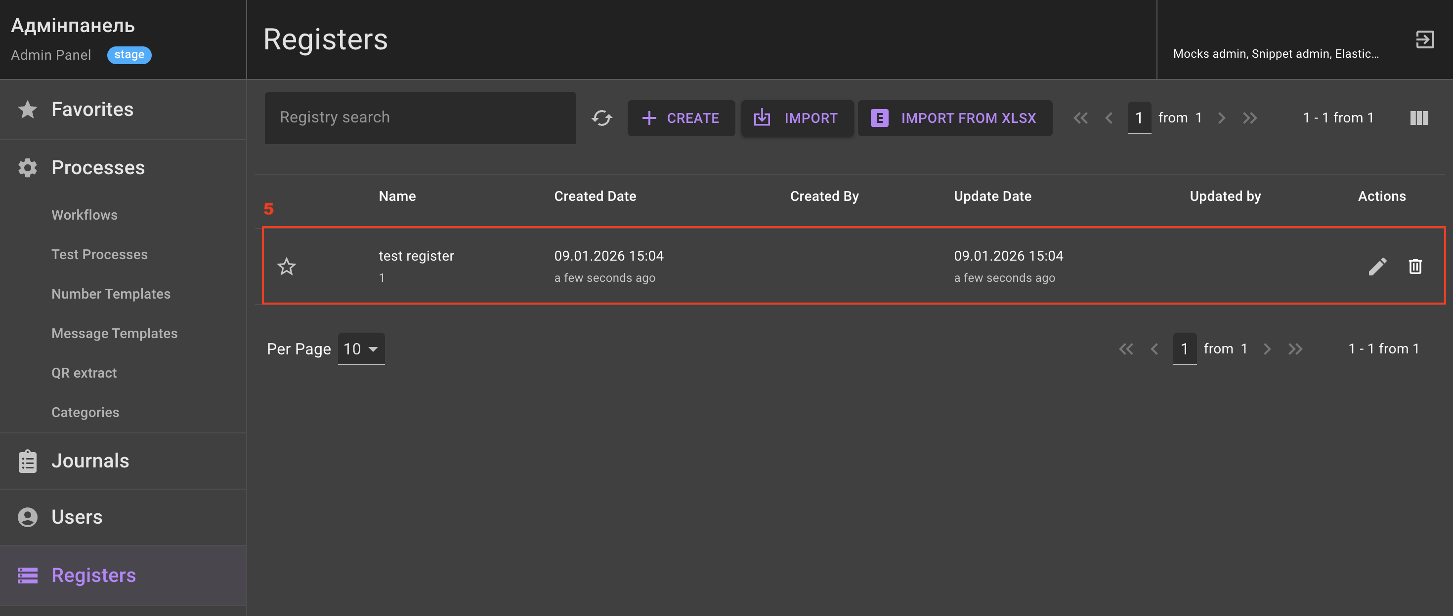 How to create a register?